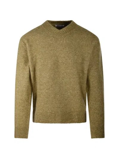 Coor V-neck Knitted Sweater In Green