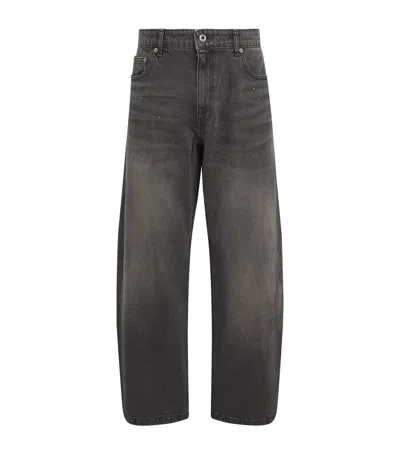 Coor Washed Straight Jeans In Gray
