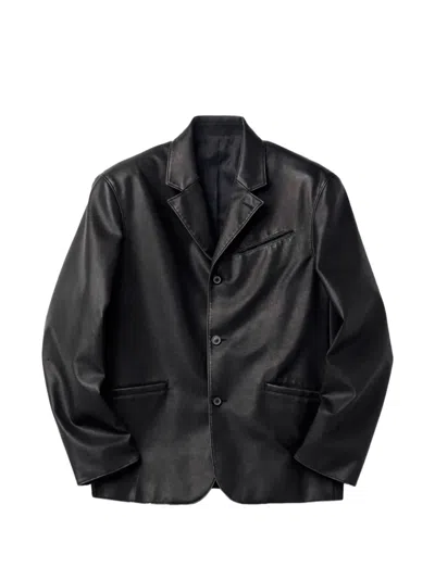 Coor Washed-effect Blazer In Black