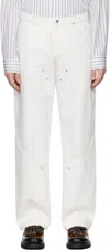 Coor White Double Knee Work Jeans In White