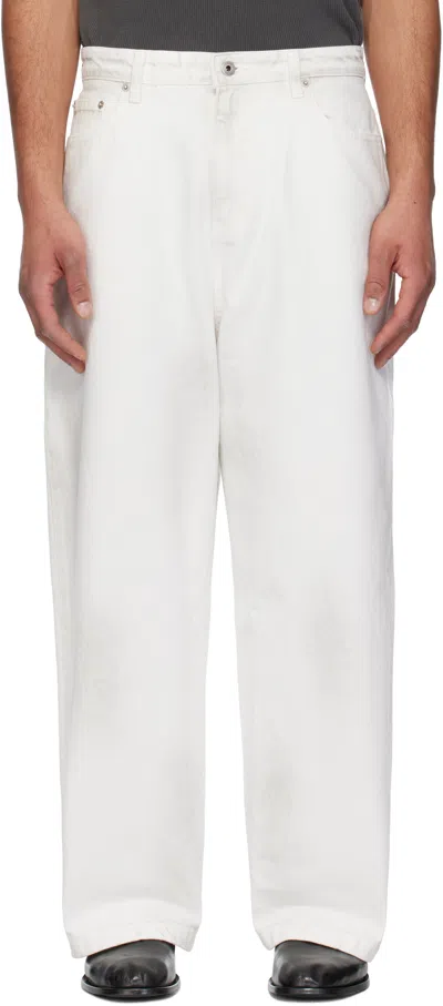 Coor White Wide-leg Dyed Jeans In Vintage White