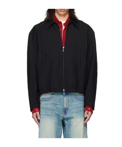 Coor Wool Cropped Jacket In Black