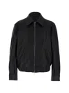 Coor Zip-up Leather Jacket In Black