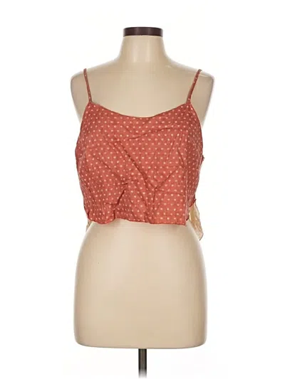 Pre-owned Cope Tank Top Orange Strapless Neckline Tops