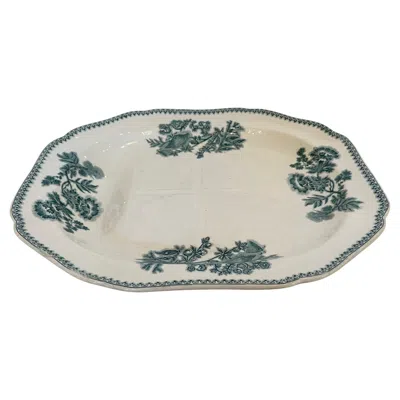 Pre-owned Copeland & Garrett Spode Rare Gigantic Spode Antique English Meat Platter In Gray