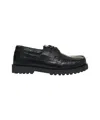 Copenaghen Crocodile Effect Lace-up Shoes In Black