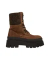 Copenaghen Suede Ankle Boots With Lace-up Closure In Brown
