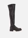 Copenhagen Stretch Over Knee Boot Black In Black