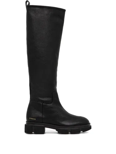 Copenhagen 45mm Round-toe Leather Boots In Black