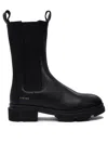 Copenhagen Black Ankle Boots With Elastic Side Panels In Black