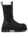 Copenhagen Elastic-panel Platform Boots In Black