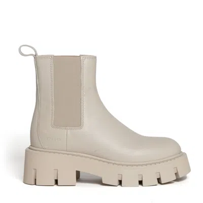 Copenhagen Beige Leather Ankle Boots In Neutral
