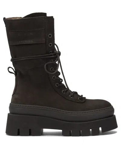 Copenhagen Lace-up Platform Boot In Brown