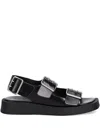 Copenhagen Buckle-detail Platform Sandals In Black