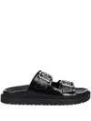 Copenhagen Buckle Sandals In Black
