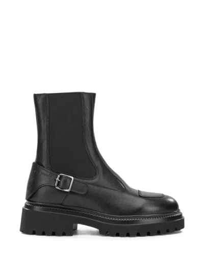 Copenhagen Buckle-detail Chunky-sole Boots In Black