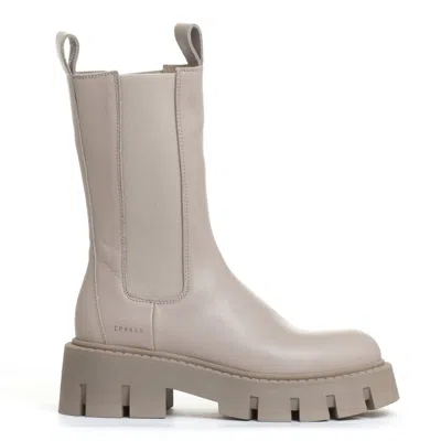 Copenhagen Chelsea Boot Tank Bottom Beige Leather In Nude
