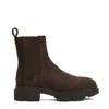 Copenhagen Chocolate Brown Suede Ankle Boots In Brown
