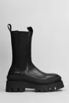 Copenhagen Leather Pull-on Ankle Boots In Black