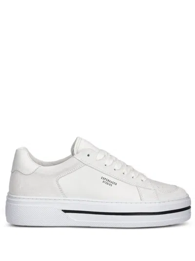 Copenhagen Cph181 Leather-suede Sneakers In White
