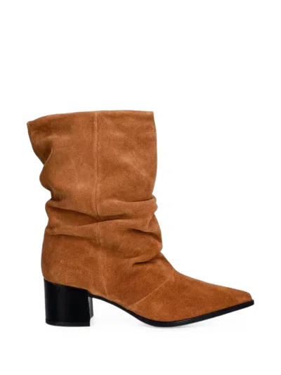 Copenhagen Cph292 Slouchy Suede Boots In Brown