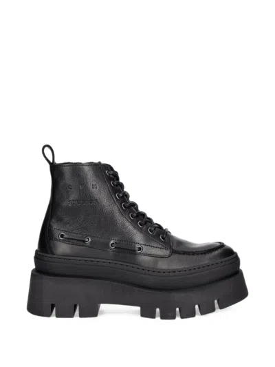 Copenhagen Cph697 Lace-up Platform Boots In Black
