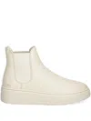 Copenhagen Elastic-panelled Leather Boots In White