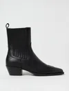 Copenhagen Flat Ankle Boots  Woman Color Black In Black