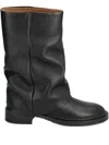 Copenhagen Gathered Boots In Black