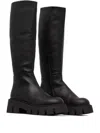 Copenhagen Knee-high Lug-sole Boots In Black