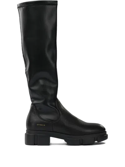 Copenhagen Knee-high Platform Boots In Black