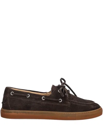 Copenhagen Lace-up Boat Shoes In Brown