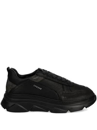 Copenhagen Leather Panelled Chunky-sole Sneakers In Black