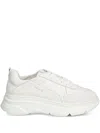 Copenhagen Leather Panelled Platform Sneakers In White