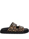 Copenhagen Leopard-print Buckled Flat Sandals In Animal Print