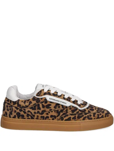 Copenhagen Leopard-print Sneakers In Brown