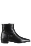 Copenhagen Pointed Toe Ankle Boots In Black