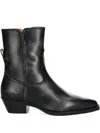Copenhagen Pointed-toe Leather Boots In Black