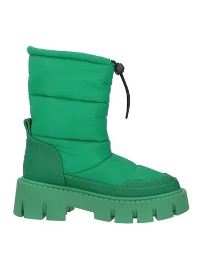 Copenhagen Shoes Woman Ankle Boots Green Size 10 Textile Fibers