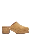 Copenhagen Shoes Woman Mules & Clogs Camel Size 9 Leather In Beige