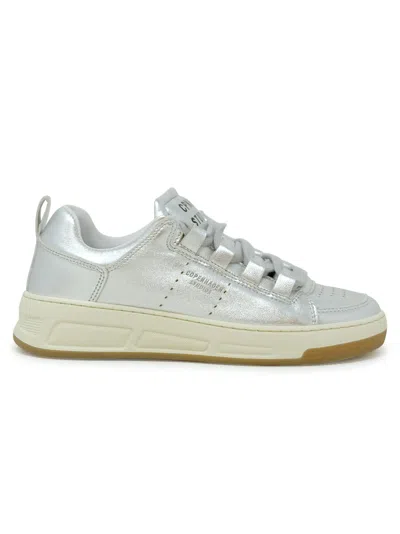Copenhagen Silver Leather Sneakers In Multi