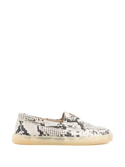 Copenhagen Snake Leather Loafers In Animal Print