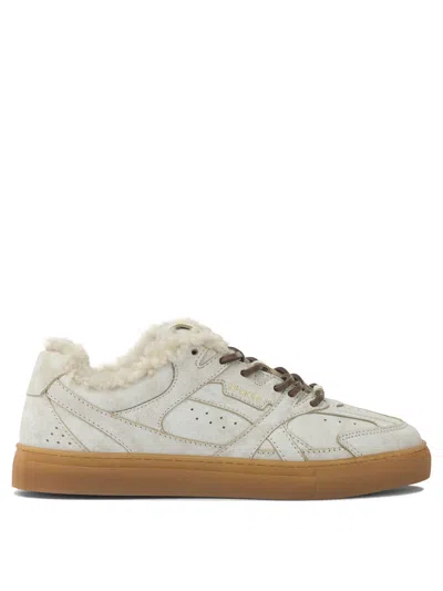 Copenhagen Cph63 Fur-trim Leather Sneakers In White