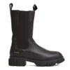 Copenhagen Sole Chelsea Boots With Teddy Lining In Black