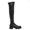 Copenhagen Stretch Over Knee Boot Black In Black