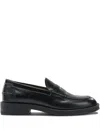 Copenhagen Black Smooth Leather Penny Loafer In Black
