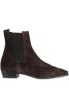 Copenhagen Studios 30mm Elastic-side Pointed-toe Suede Boots In Brown