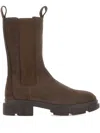 Copenhagen Studios 50mm Elasticated Platform Boots In Brown