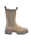 Copenhagen Studios Beige Nabuk Boots In Neutral