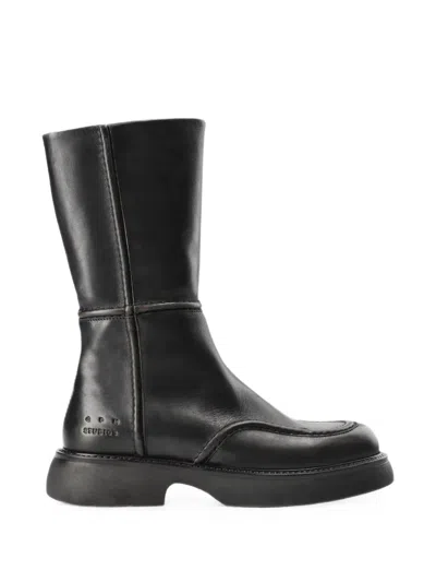 Copenhagen Studios Calf Leather Knee-high Boots In Black
